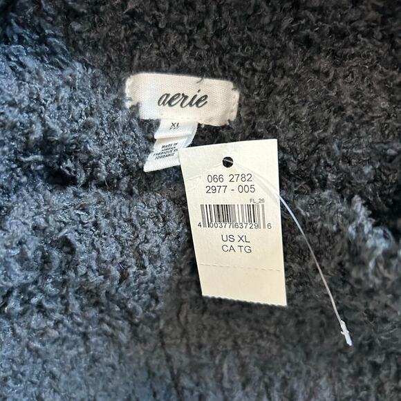 NWT Aerie Marshmallow Top Black Cropped Loungewear Comfy Womens Size XL - Picture 4 of 5